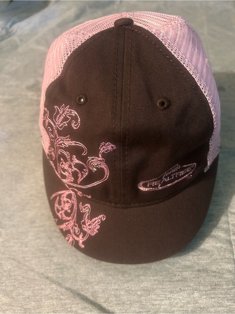 Realtree Women's Brown and Pink Embroidered Cap